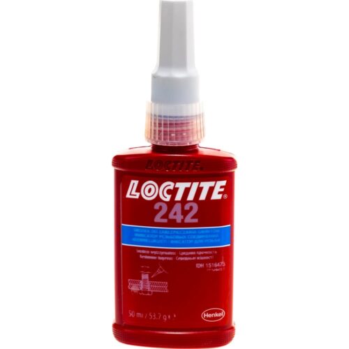 Флакон синего фиксатора резьбы Loctite 242 средней прочности 50 мл