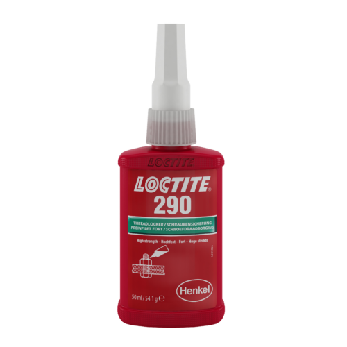 Флакон капиллярного фиксатора резьбы Loctite 290 50 мл для собранных соединений