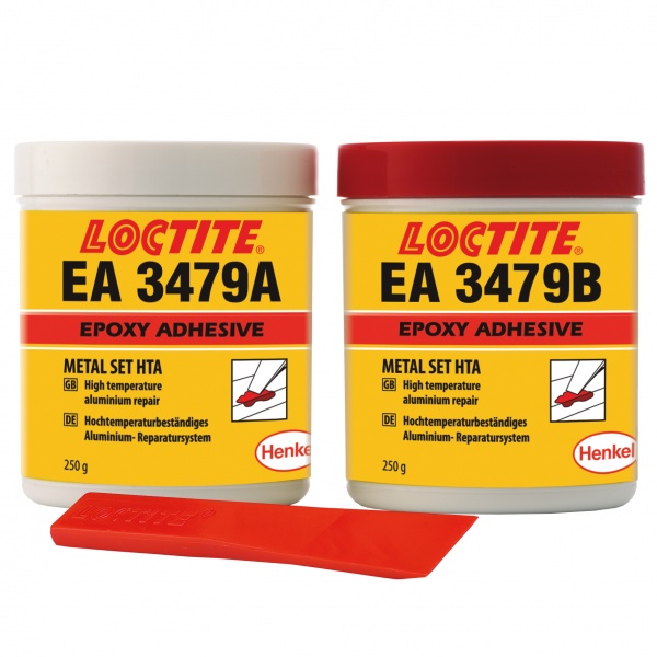 Комплект термостойкого алюмонаполненного эпоксидного состава Loctite 3479 2x250 г для высокотемпературного ремонта
